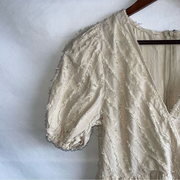 Women's Very J Light Tan Short Sleeve Wrap Dress - Picture 6 of 8